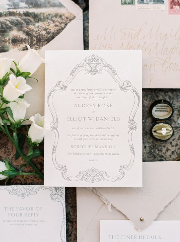 wedding invitation closeup