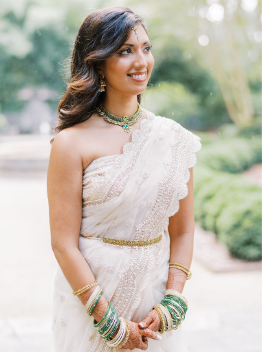 Bridal portraits of a brunette indian bride in Atlanta Georgia